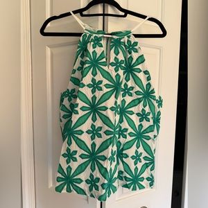 NWT Skies are blue embroidered Halter Top Sz XXL Green